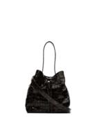 Tara Zadeh Lila Crocodile Embossed Bucket Bag - Brown