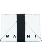 Marni Elasticated Band Cardholder - White