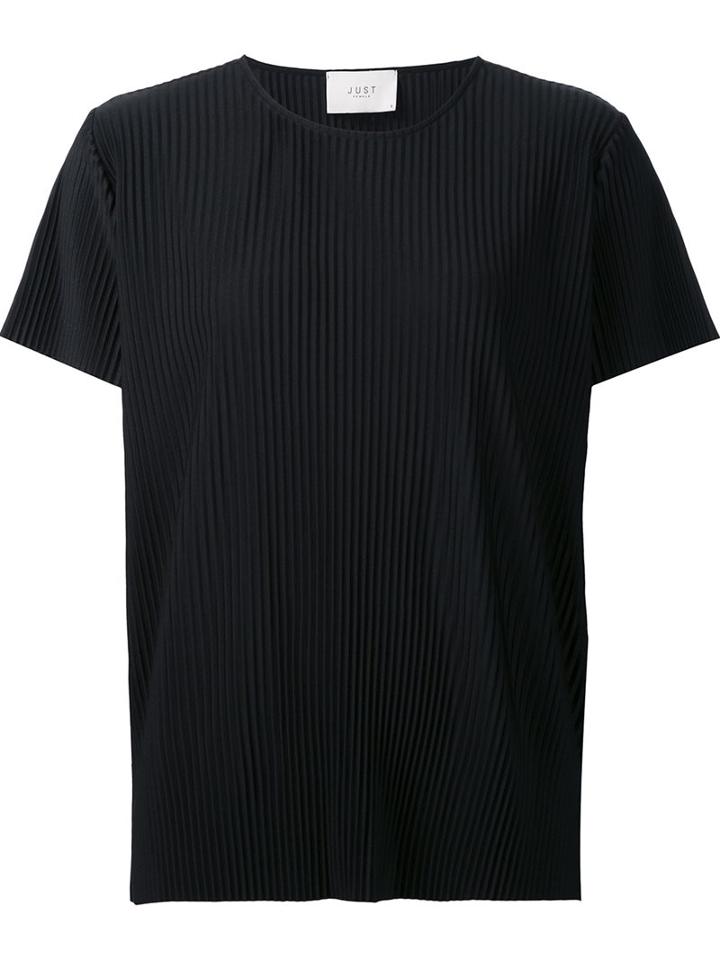 Just Female Round Neck Ribbed T-shirt