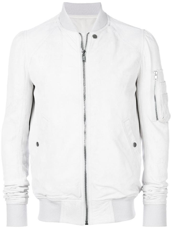 Rick Owens Flight Bomber Jacket - White