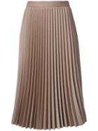 Roberto Collina Pleated Skirt, Women's, Size: Medium, Brown, Polyester/spandex/elastane/viscose