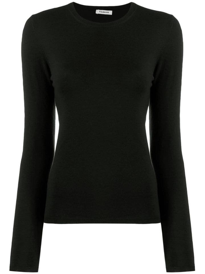 P.a.r.o.s.h. Lilla Crew Neck Sweater - Black