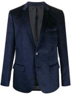 Karl Lagerfeld Clever Metallic-flocked Blazer - Blue