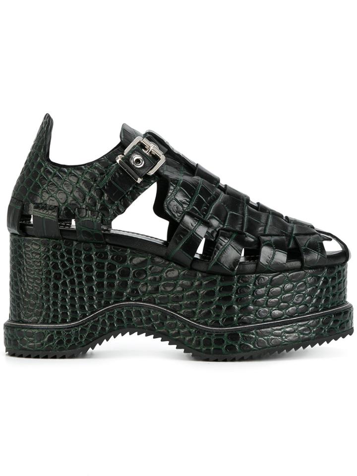 Proenza Schouler Closed Toe Flatform - Black
