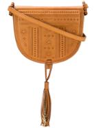 Saint Laurent Decorative Embossed Saddle Bag - Brown