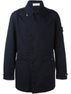 Stone Island Short Trench Coat, Size: Medium, Blue, Polyamide/polyester