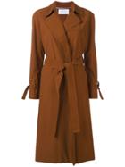 Harris Wharf London Belted Trench Coat - Brown