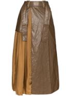 Rejina Pyo High-waist Pleated Maxi Skirt - Brown