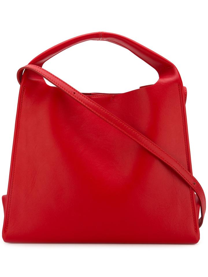 Maison Margiela Small Structured Tote, Red, Leather