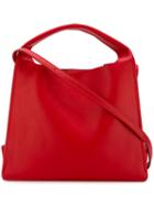 Maison Margiela Small Structured Tote, Red, Leather
