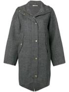 Odeeh Hooded Buttoned Coat - Grey