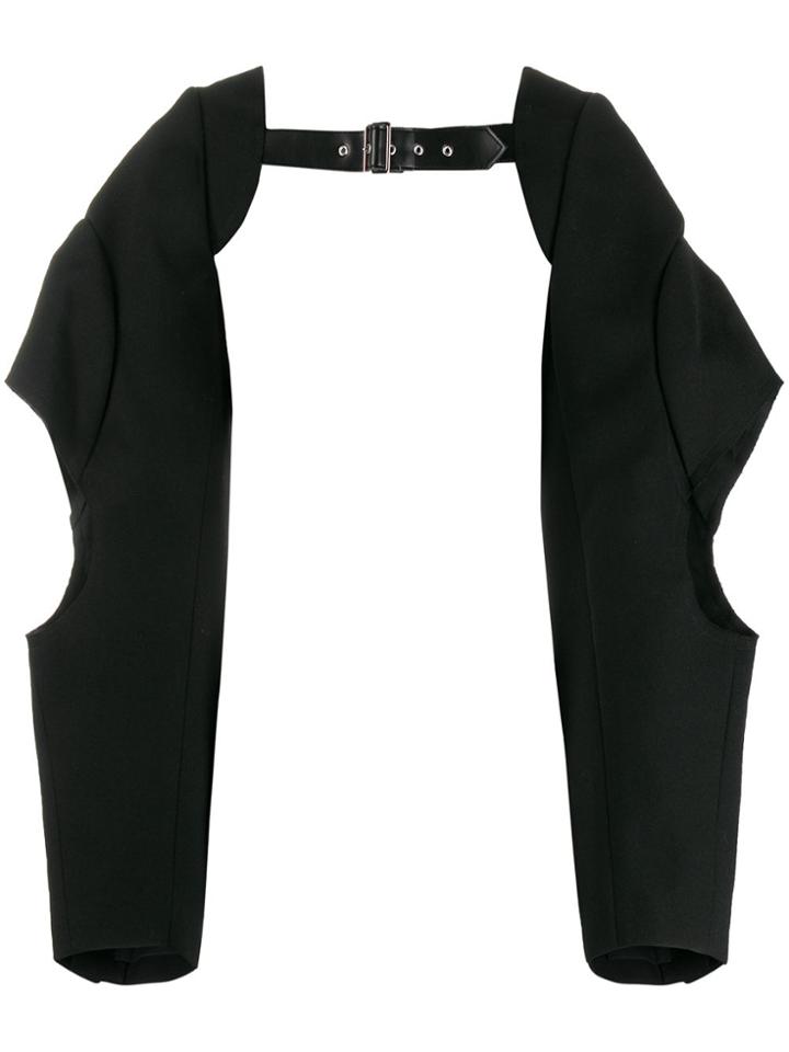 Comme Des Garçons Buckle Cape - Black