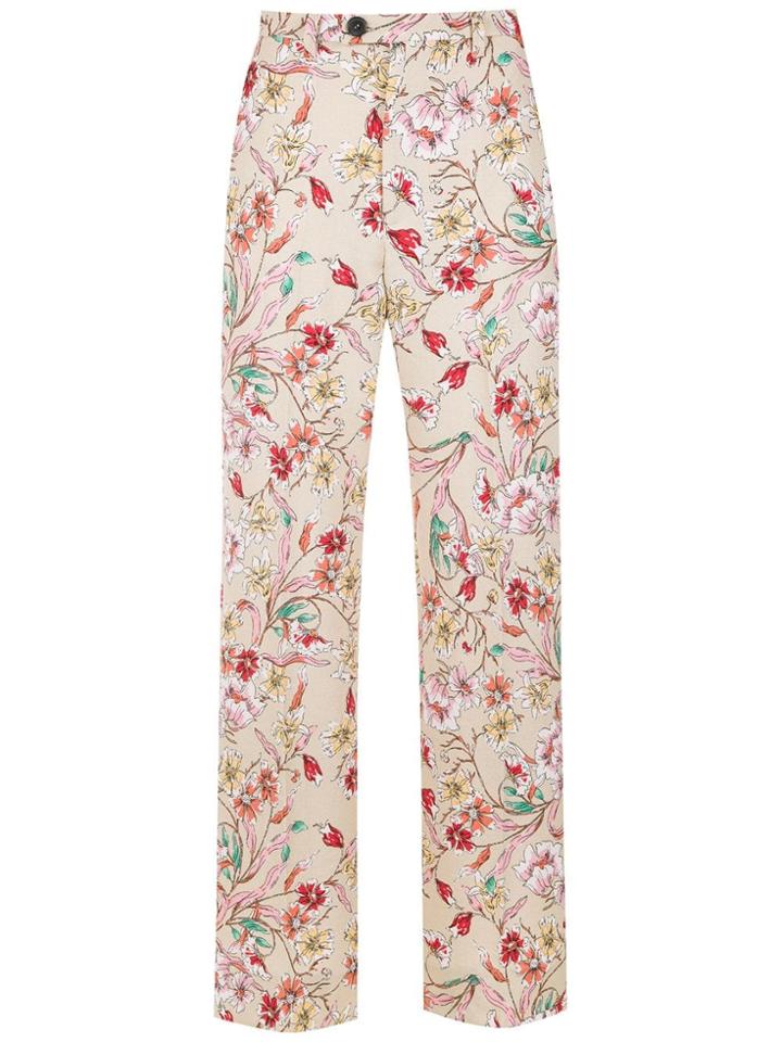 À La Garçonne Printed Verano Pants - Fundo Bege