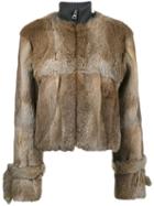 J.w.anderson Fur Zipped Jacket, Women's, Size: 6, Brown, Rabbit Fur