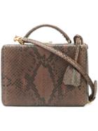 Mark Cross - Small Grace Box Bag - Women - Leather/python Skin - One Size, Brown, Leather/python Skin