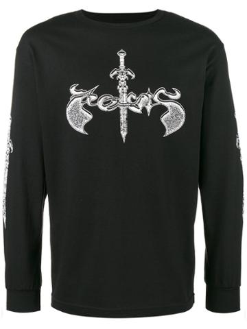 Pelvis - Dagger Print T-shirt - Men - Cotton - M, Black, Cotton