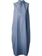 08sircus Cocoon Shirt Dress, Women's, Size: 0, Blue, Cotton