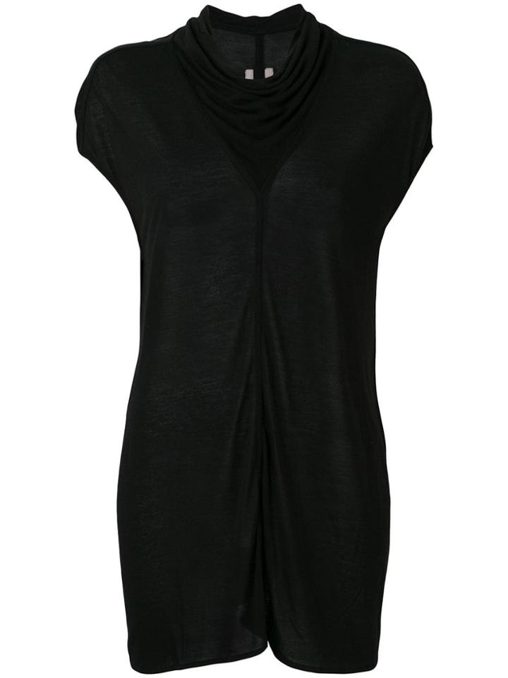 Rick Owens Cowl Neck T-shirt - Black