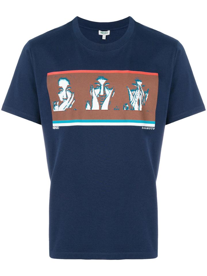 Kenzo Graphic Print T-shirt - Blue