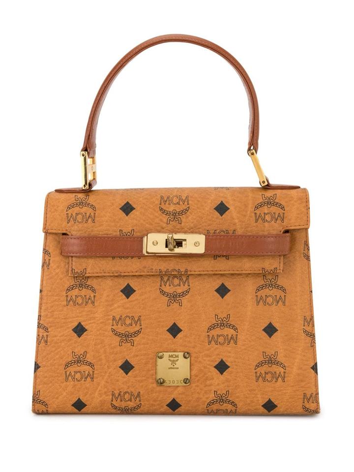 Mcm Pre-owned Logo Structured 2way Bag - Brown