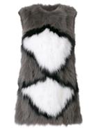 Meteo By Yves Salomon Printed Sleeveless Jumper - Grey