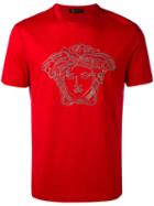 Versace - Medusa Head Swarovski T-shirt - Men - Cotton - L, Red, Cotton