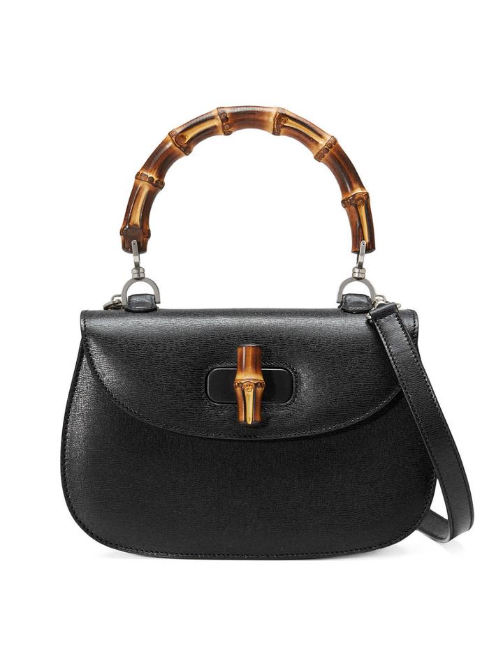 Gucci - Bamboo Classic Leather Top Handle - Women - Bamboo/cotton/leather - One Size, Black, Bamboo/cotton/leather