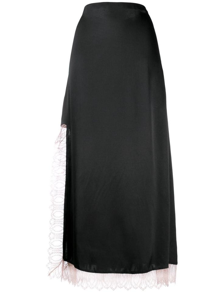 3.1 Phillip Lim Lace Trim Long Skirt - Black
