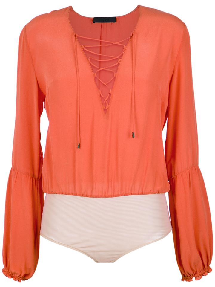 Nk Long Sleeves Bodysuit - Yellow & Orange