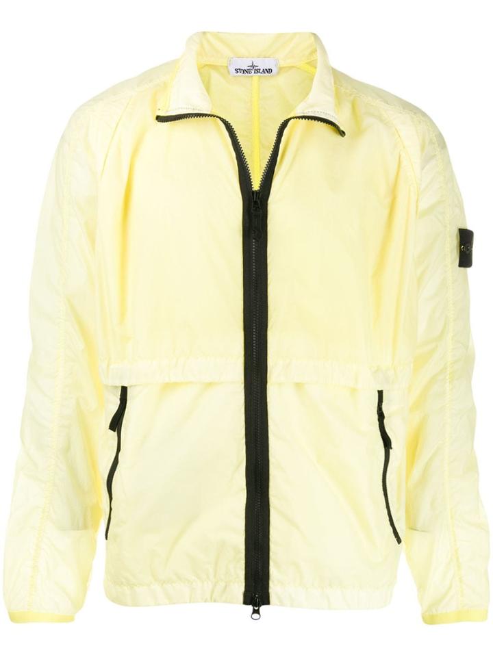 Stone Island Logo Patch Jacket - Yellow