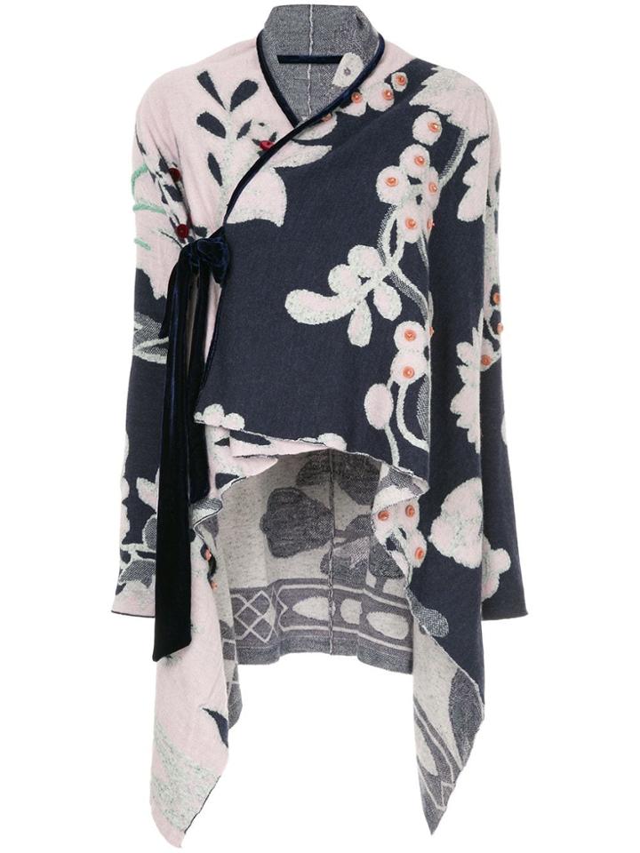 Onefifteen Floral Pattern Loose Jacket - Pink & Purple