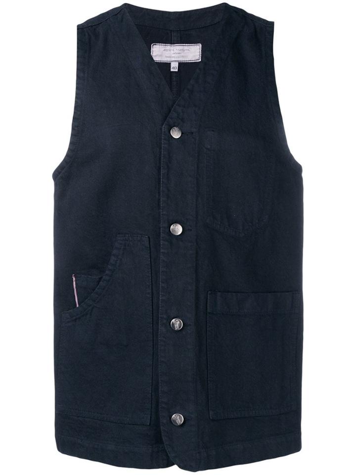 Société Anonyme Multi-pocket Waistcoat - Blue