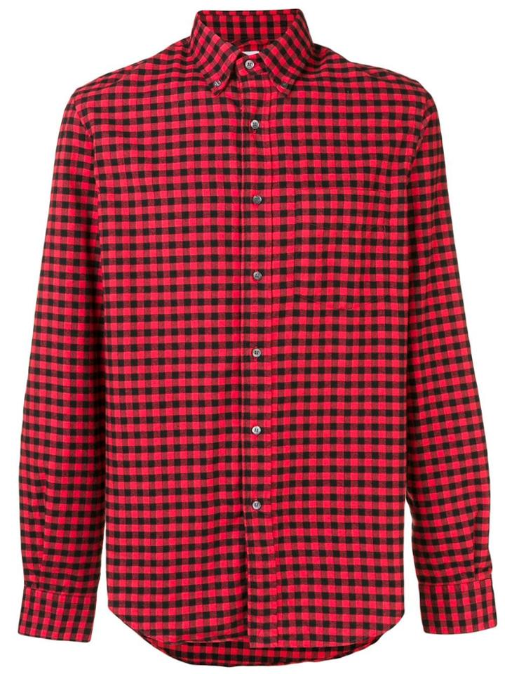 Aspesi Gingham Checked Shirt - Red