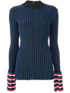 Emilio Pucci Ribbed Contrast Sleeve Sweatshirt