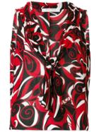 Miu Miu Pre-owned Abstract Print Sleeveless Blouse - Red