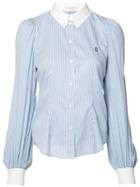 Marc Jacobs Striped Tailored Shirt, Women's, Size: 6, Blue, Cotton