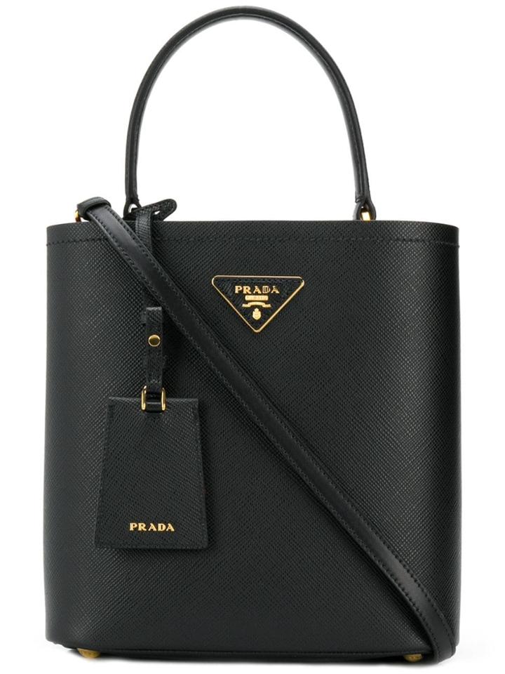 Prada Double Bucket Bag - Black