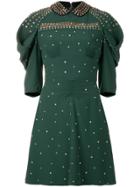 Miu Miu Studded Eyelet Dress - Green