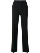 Luisa Cerano Side Stripe Straight Trousers - Black