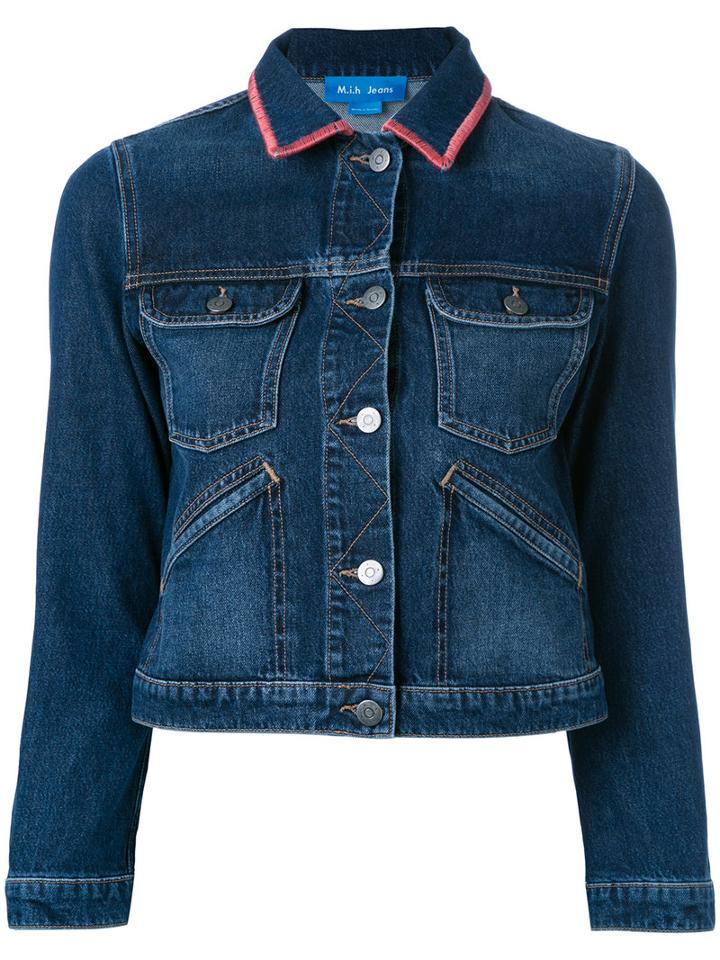 Mih Jeans Stockholm Customised Denim Jacket By Amanda Norgaard, Women's, Size: Xs, Blue, Cotton
