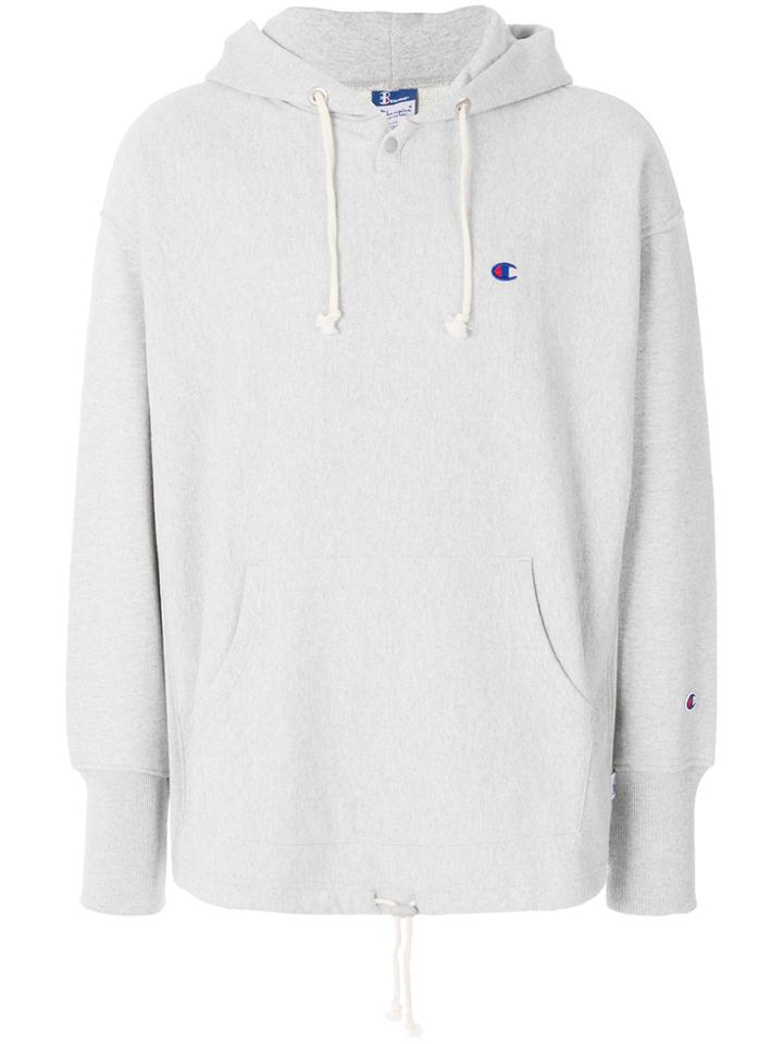 Champion Long Sleeved Hoodie - Grey