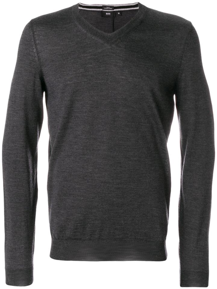 Boss Hugo Boss Melba V-neck Jumper - Grey