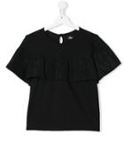 Andorine Ruffle Detail T-shirt - Black