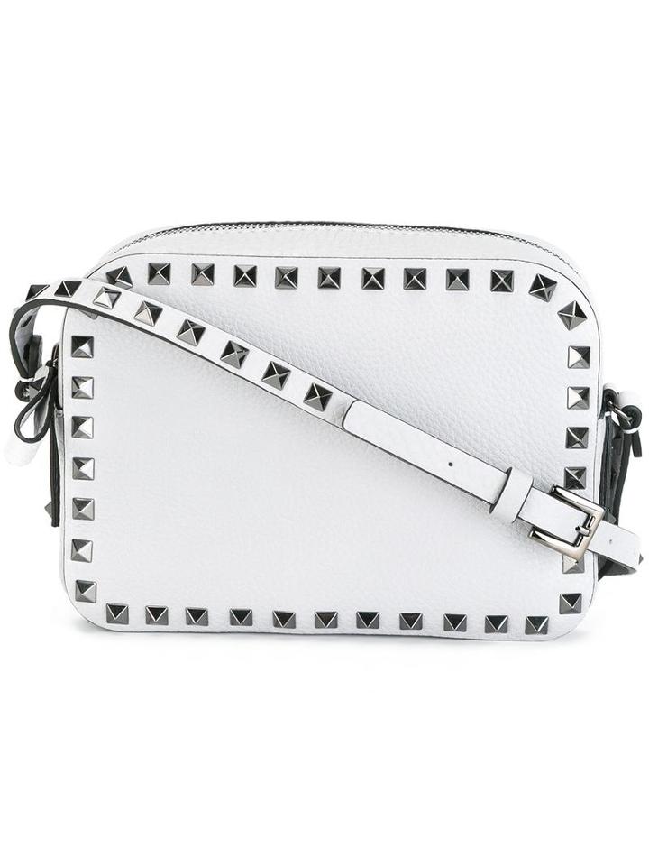Valentino - Valentino Garavani Rockstud Shoulder Bag - Women - Calf Leather - One Size, Women's, Grey, Calf Leather