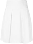 Emporio Armani Pleated Skirt, Women's, Size: 42, White, Viscose/spandex/elastane/polyester