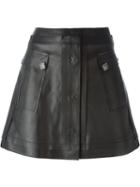 Lanvin Leather A-line Skirt