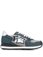 Atlantic Stars Vega Glitter Panelled Sneakers - Blue