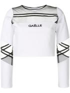 Gaelle Bonheur Panelled Crop T-shirt - White