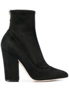 Sergio Rossi Sock Style Ankle Boots - Black