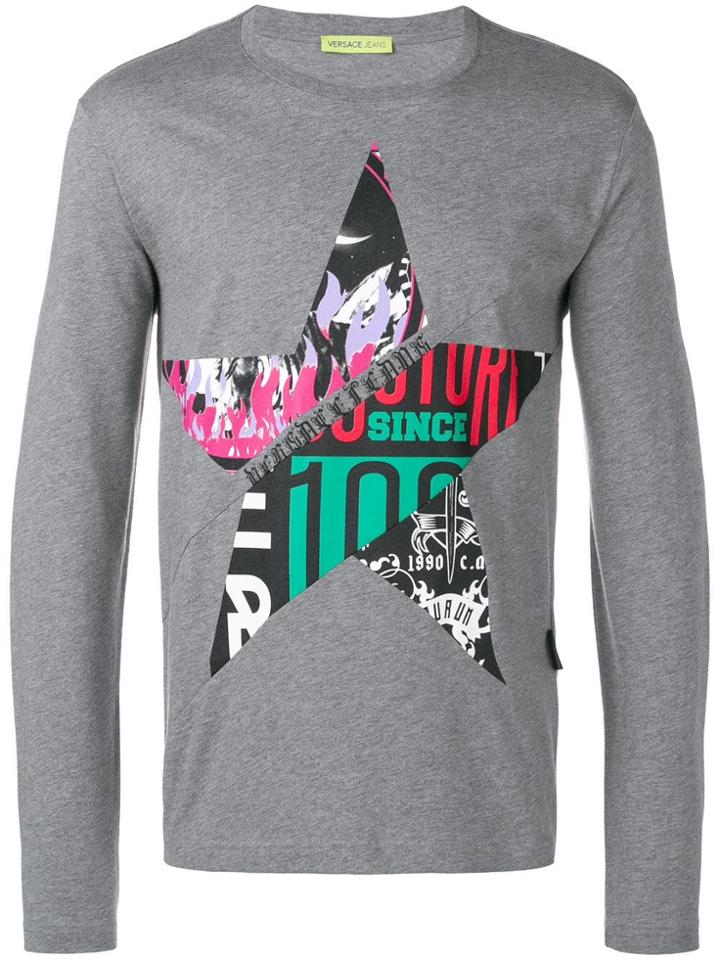 Versace Jeans Star Print Sweatshirt - Grey